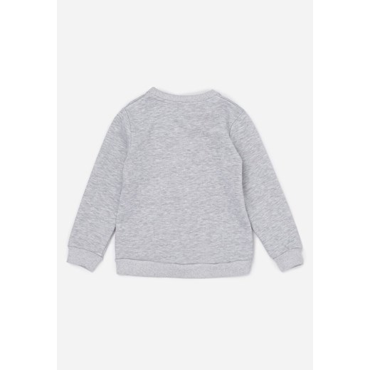 Multu bluza dziewczęca szara w nadruki