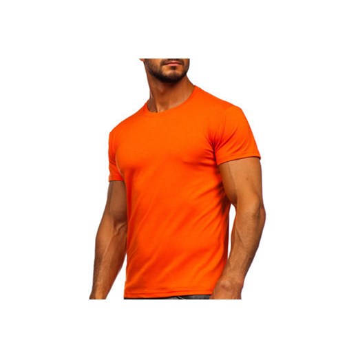 T-shirt męski bez nadruku pomarańczowy Denley 2005-32 L okazja Denley