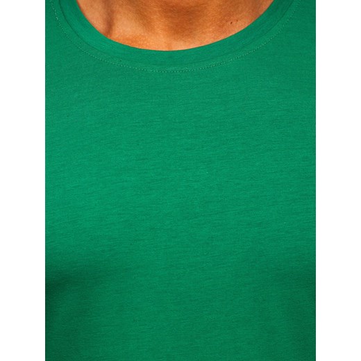 T-shirt męski bez nadruku zielony Denley 2005-101 2XL okazja Denley