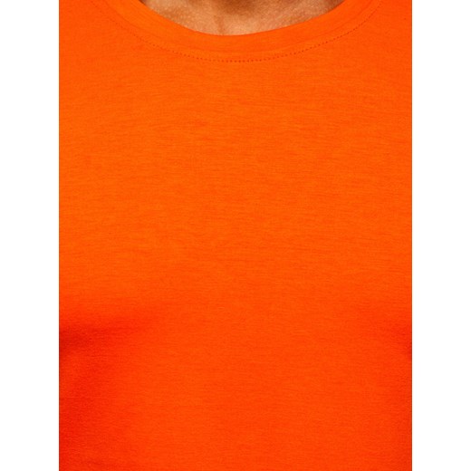 T-shirt męski bez nadruku pomarańczowy Denley 2005-32 M promocja Denley