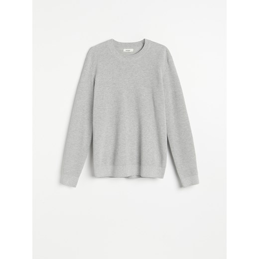 Reserved - Melanżowy sweter basic - Jasny szary Reserved M promocyjna cena Reserved