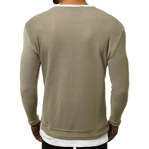 BLUZA MĘSKA JASNA-KHAKI OZONEE MACH/2139/19 XL promocyjna cena ozonee.pl