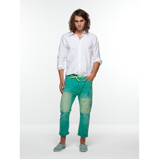 Relaxed slim fit loose tapered pants  scotch-soda zielony slim