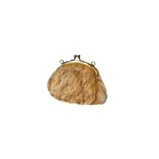 Brązowa futerkowa mała torebka New Yorker newyorker brazowy czapki futrzane