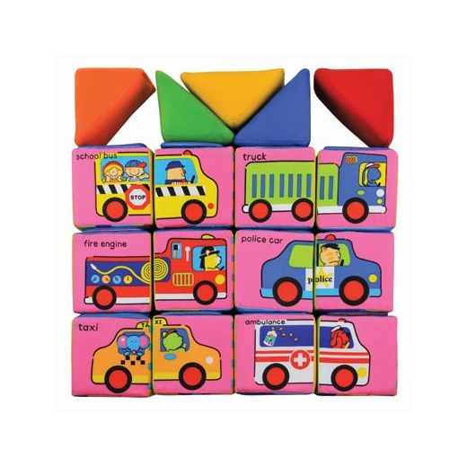 Edukacyjne klocki - puzzle marko-baby-pl rozowy abstrakcyjne wzory