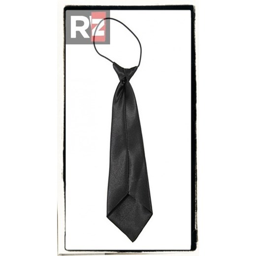 Krawat  czarny na gumce - POIZEN INDUSTRIES rockzone-pl bialy Krawaty