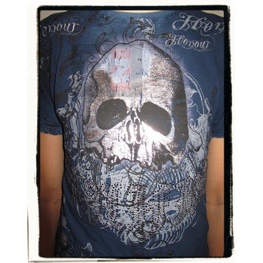 Koszulka Amplified - Honour Skull. rockzone-pl czarny jednoplaczaste