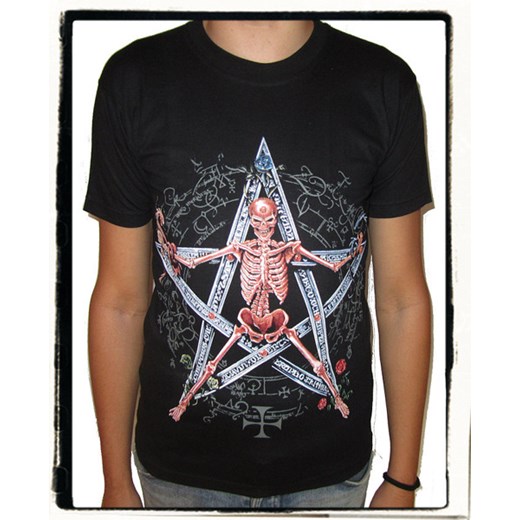 Koszulka z  nadrukiem czaszka pentagram