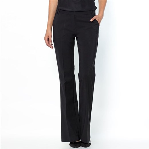 Spodnie bootcut, wewnętrzna długość nogawki: 86 cm. la-redoute-pl czarny elegancki
