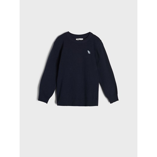 Sinsay - Sweter z haftem - Granatowy Sinsay 116 Sinsay
