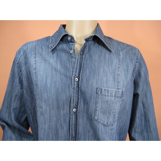 Shirt Mod. DANIELE ALESSANDRINI C5256R4612805 Blue maranellowebfashion-com szary łatki