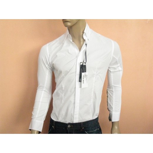 Shirt Mod. DANIELE ALESSANDRINI C1300B500C3101 White maranellowebfashion-com bialy modne