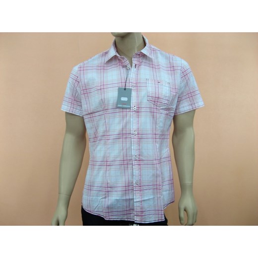 Shirt Mod. DANIELE ALESSANDRINI C5397R5552902 White/Pink maranellowebfashion-com niebieski łatki