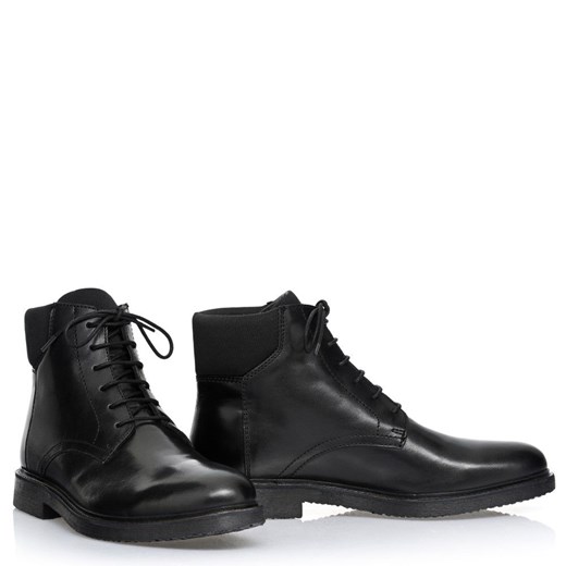 Buty zimowe męskie Ochnik skórzane sznurowane