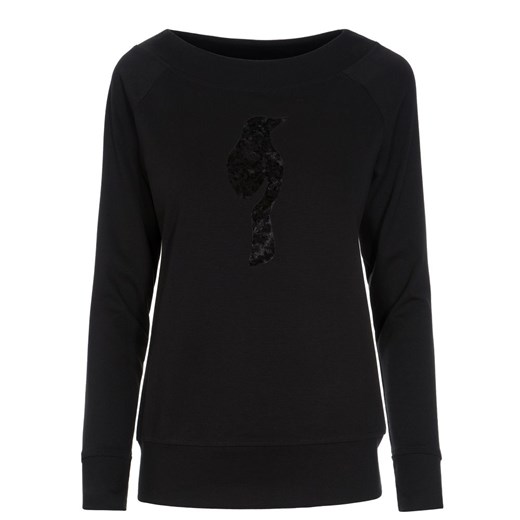 Bluza damska czarna Ochnik bawełniana w stylu klasycznym na jesień 