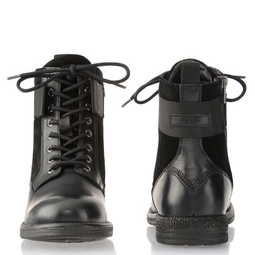 Buty zimowe męskie Ochnik skórzane 