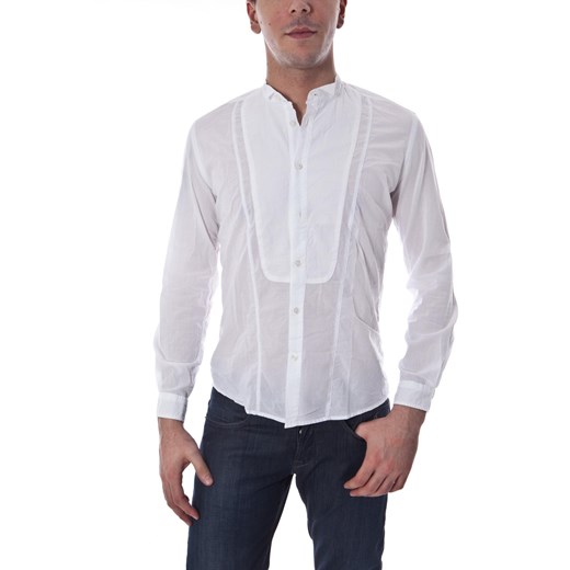 Shirt Mod. DANIELE ALESSANDRINI C1469B680C3301 White maranellowebfashion-com rozowy modne