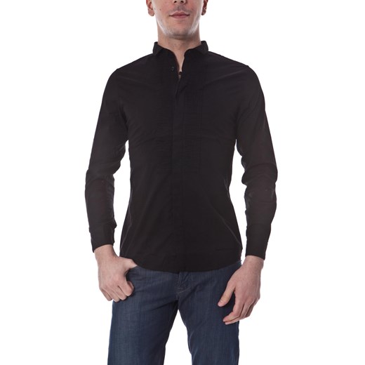 Shirt Mod. DANIELE ALESSANDRINI C5994R5533302 Black maranellowebfashion-com czarny łatki