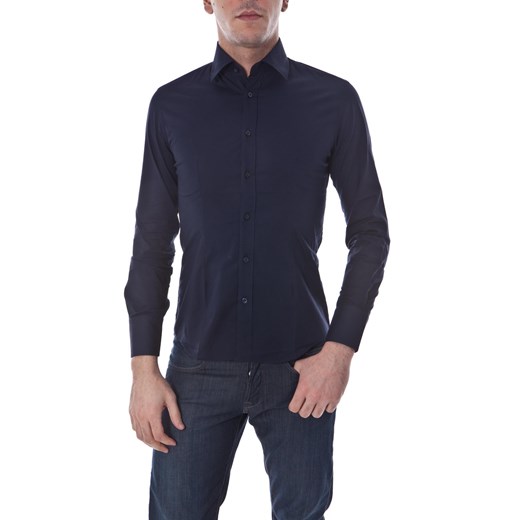 Shirt Mod. DANIELE ALESSANDRINI C843R7713300 Blue maranellowebfashion-com czarny łatki