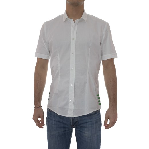 Shirt Mod. DANIELE ALESSANDRINI C1237B500R23201 White maranellowebfashion-com szary łatki