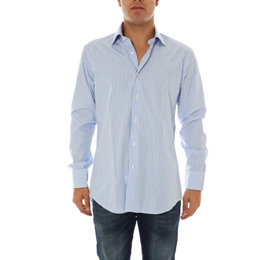 Shirt Mod. GIANMARIA ERRIGO FG64821110 Light blue/White maranellowebfashion-com niebieski modne