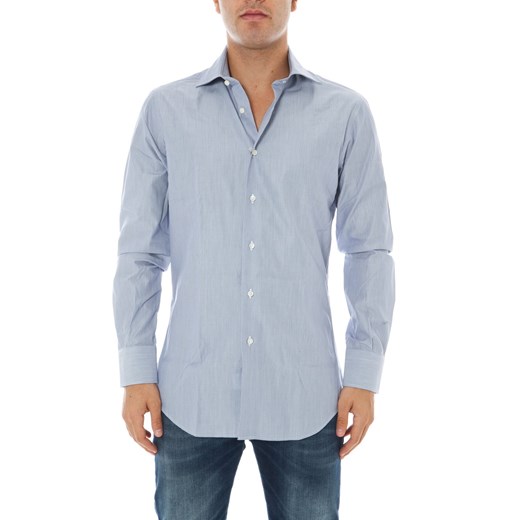 Shirt Mod. GIANMARIA ERRIGO FG64821210 White/Blue maranellowebfashion-com niebieski modne