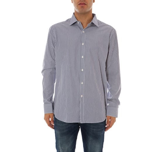 Shirt Mod. INGRAM IK728 Blue/White maranellowebfashion-com szary modne