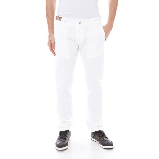 Trouser Mod. DANIELE ALESSANDRINI PJ9001L1003331 White maranellowebfashion-com bialy modne