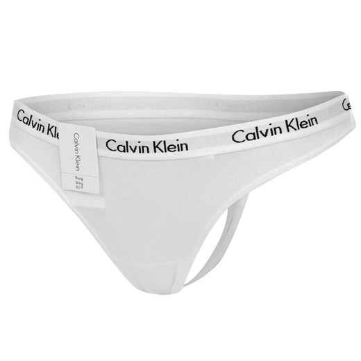 CALVIN KLEIN MAJTKI DAMSKIE STRINGI THONG WHITE D1617E 100 Calvin Klein L okazja messimo