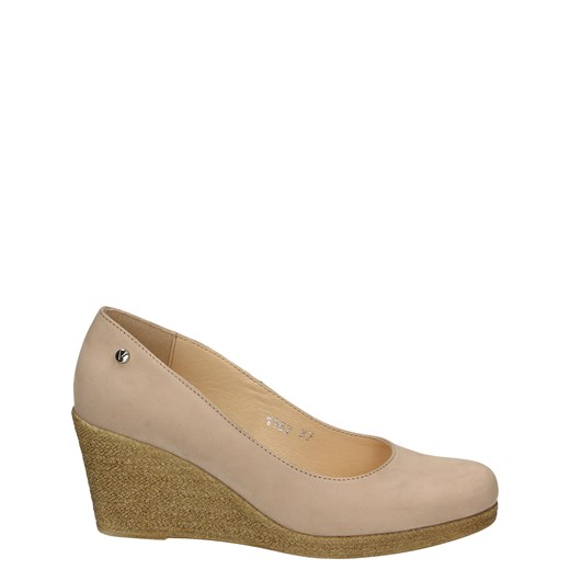 VENEZIA Czółenka na koturnie - 1162 NABUK ROSA Venezia 38 promocyjna cena Venezia