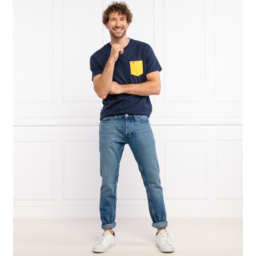 T-shirt męski Tommy Jeans granatowy z krótkim rękawem 