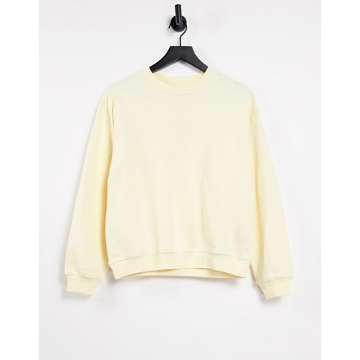 Monki – Nana – Żółta bluza z mieszanki bawełny organicznej-Żółty Monki S Asos Poland