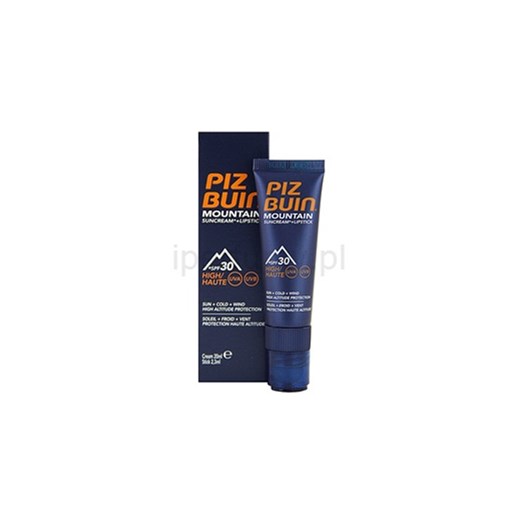 Piz Buin Mountain krem do twarzy z wysoką ochroną UV SPF 30 (Suncream + Lipstick) 20 ml