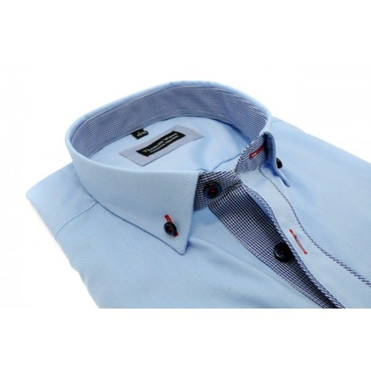 Koszula w kolorze błękitnym z lamówkami TW0017 thomas-waxx niebieski koszule