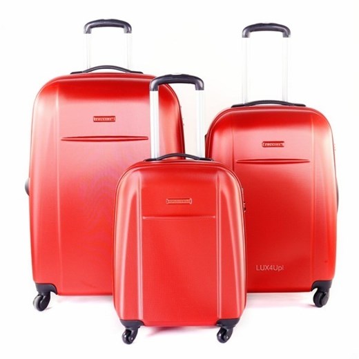 Komplet walizek Puccini ABS 02 - czerwony lux4u-pl pomaranczowy baza pod makijaż