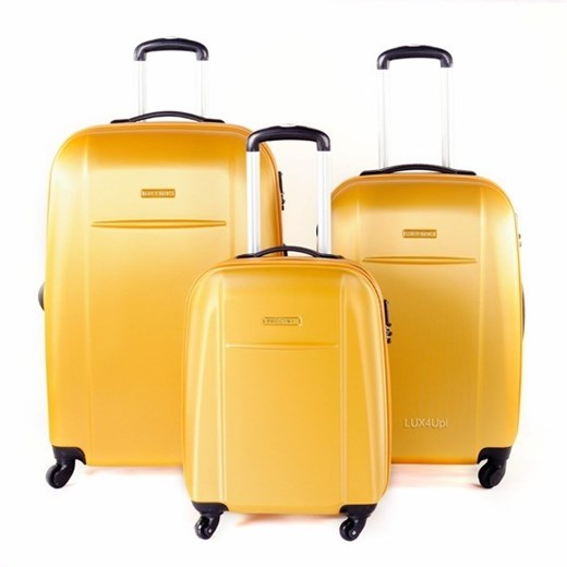 Komplet walizek Puccini ABS 02 - złoty lux4u-pl zolty baza pod makijaż