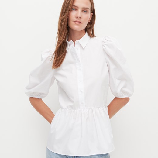 Reserved - Koszula z bufiastymi rękawami - Biały Reserved 42 promocyjna cena Reserved