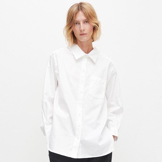 Reserved - Biała koszula oversize - Biały Reserved S Reserved wyprzedaż