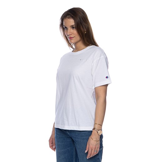 Koszulka damska Champion Script Logo Embroidery Maxi T-shirt biała Champion S okazyjna cena bludshop.com