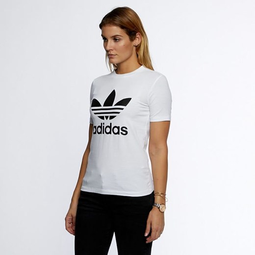 Koszulka damska Adidas Originals Trefoil Tee white/black 30 wyprzedaż bludshop.com