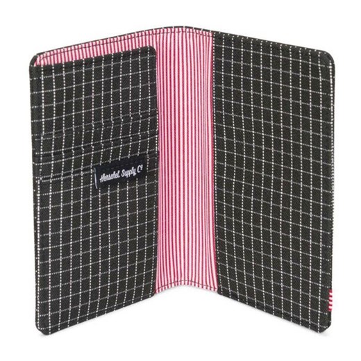 Herschel folder Raynor + Passport Holder black grid 10373-01579 uniwersalny okazja bludshop.com