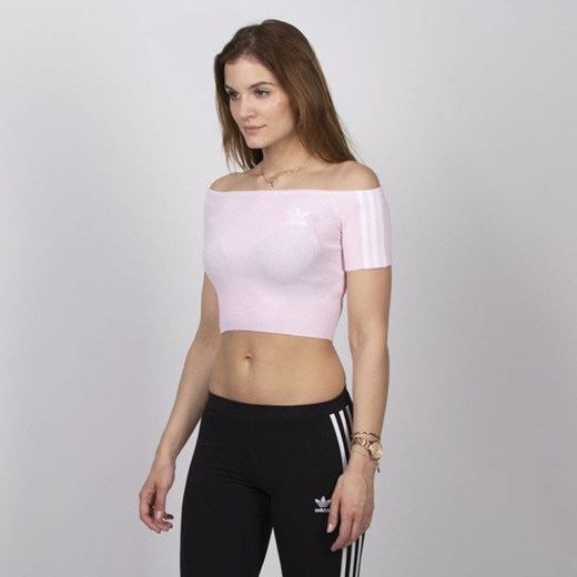 Adidas Originals koszulka Offshoulder Tee clear pink 30 promocja bludshop.com