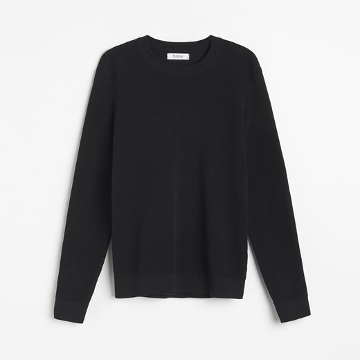 Reserved - Melanżowy sweter basic - Czarny Reserved S okazja Reserved