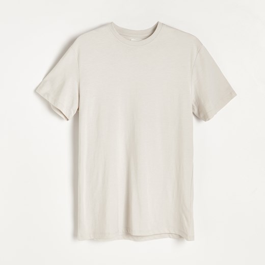 Reserved - Gładki T-shirt Basic - Jasny szary Reserved XS Reserved wyprzedaż