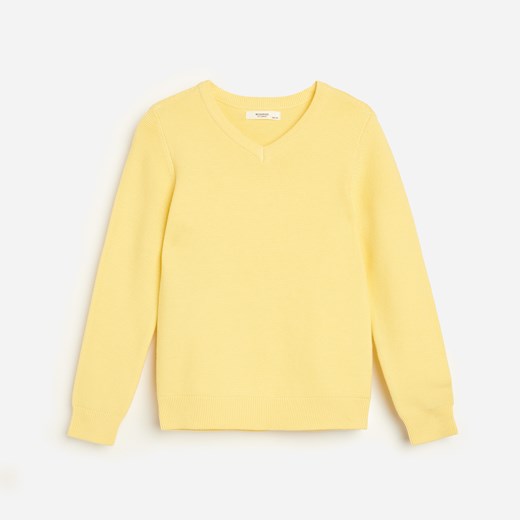 Reserved - Klasyczny sweter - Żółty Reserved 122 okazyjna cena Reserved