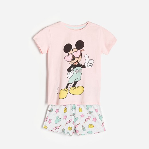 Reserved - Piżama dwuczęściowa Mickey Mouse - Różowy Reserved 98/104 okazyjna cena Reserved