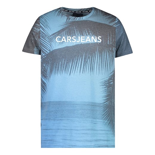 T-shirt chłopięce niebieski Cars bawełniany z krótkimi rękawami 