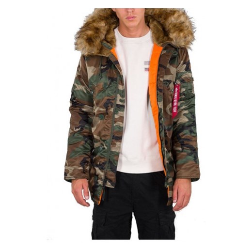 Kurtka męska Alpha Industries we wzór moro jesienna 