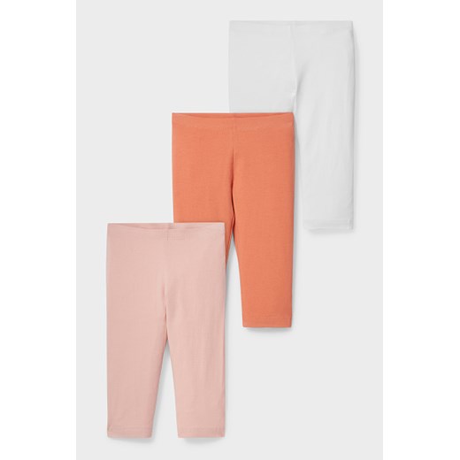 C&A Wielopak 3 pary-legginsy rybaczki-bawełna bio, Pomarańczowy, Rozmiar: 98 122 C&A