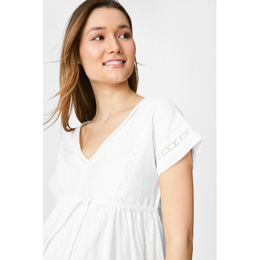C&A Sukienka ciążowa-bawełna bio, Biały, Rozmiar: 36 Yessica 38 C&A